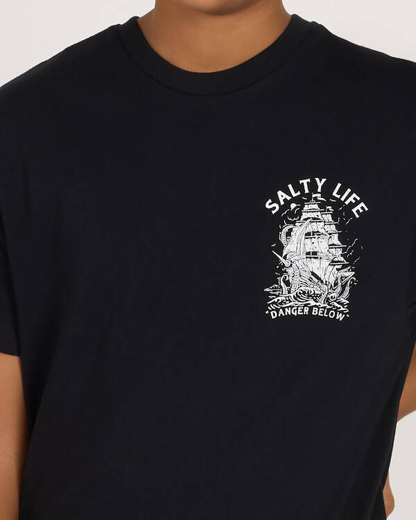 Salty Life Boys' Treacherous Sea T-Shirt for Mens