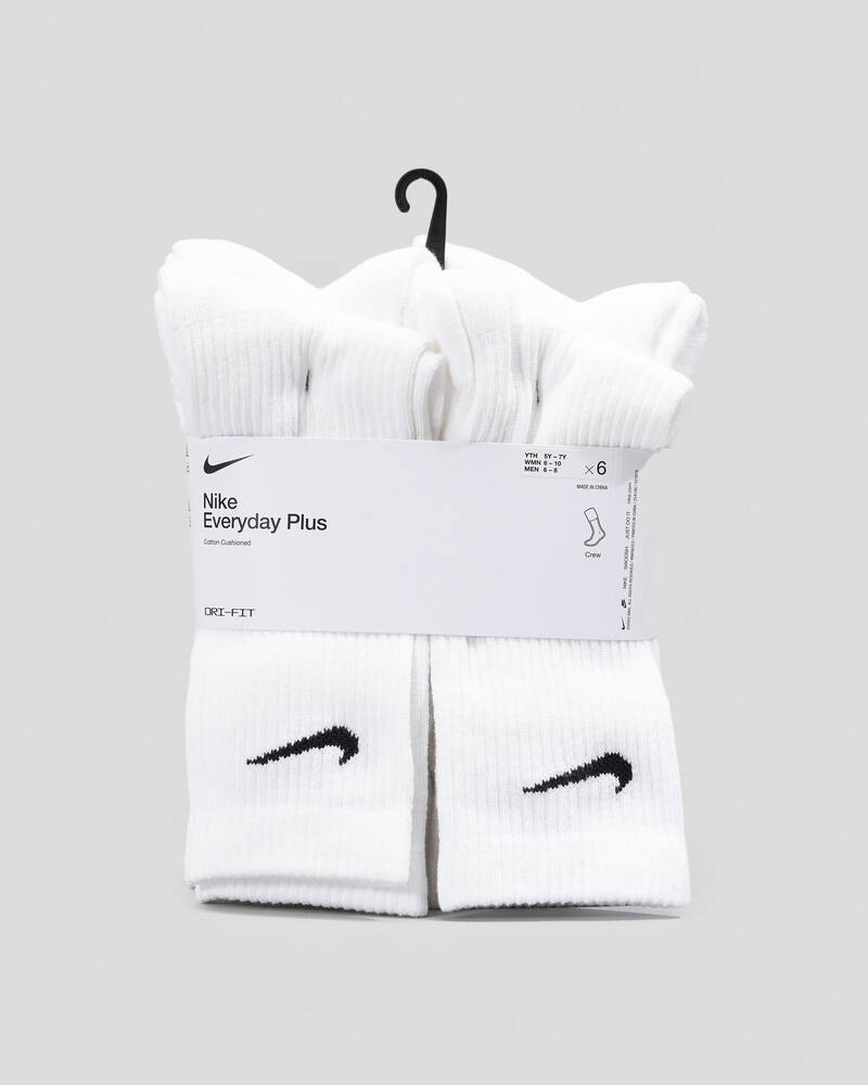 Nike Women's Everyday Plus Cushioned Training Crew Sock Pack for Womens