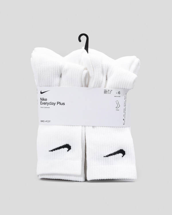 Nike Women's Everyday Plus Cushioned Training Crew Sock Pack for Womens