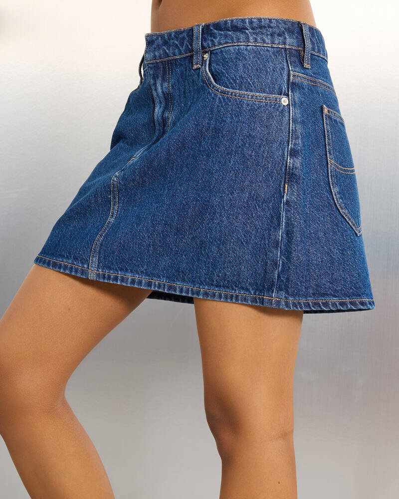 Lee Relaxed Denim Mini Skirt for Womens