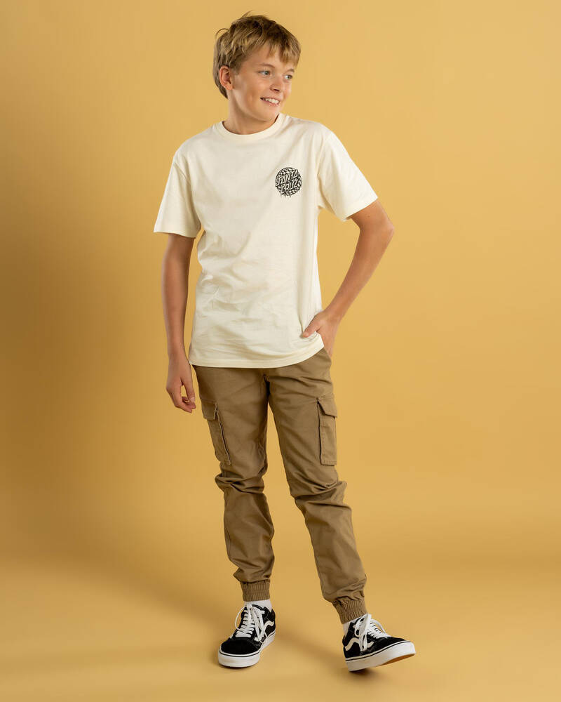 Santa Cruz Boys' Check Waste Dot Mono Reflect T-Shirt for Mens