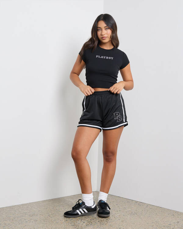 Playboy Diamante` Baby Tee for Womens