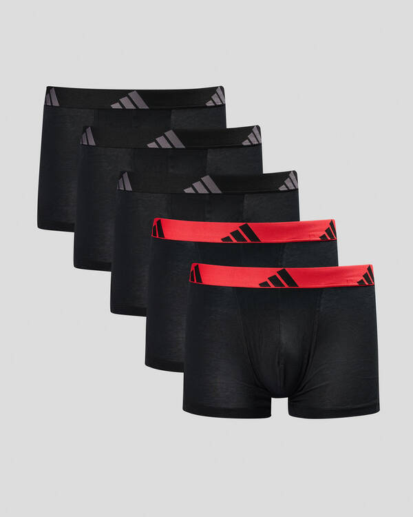 adidas Active Flex Cotton Trunk 5 Pack for Mens