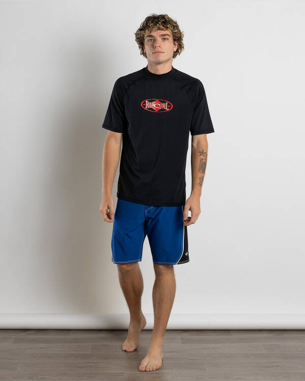 Rip Curl Heritage Oval Short Sleeve Rash Vest for Mens
