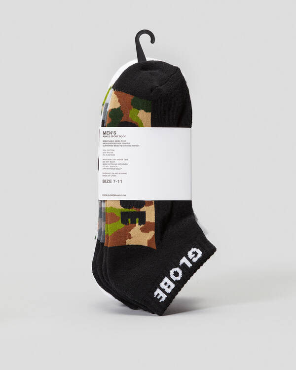 Globe Malcolm Ankle Socks 5 Pack for Mens