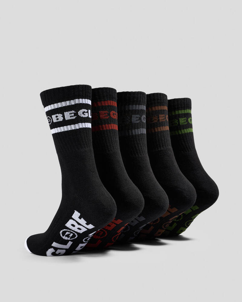 Globe Tilt Crew Socks 5 Pack for Mens