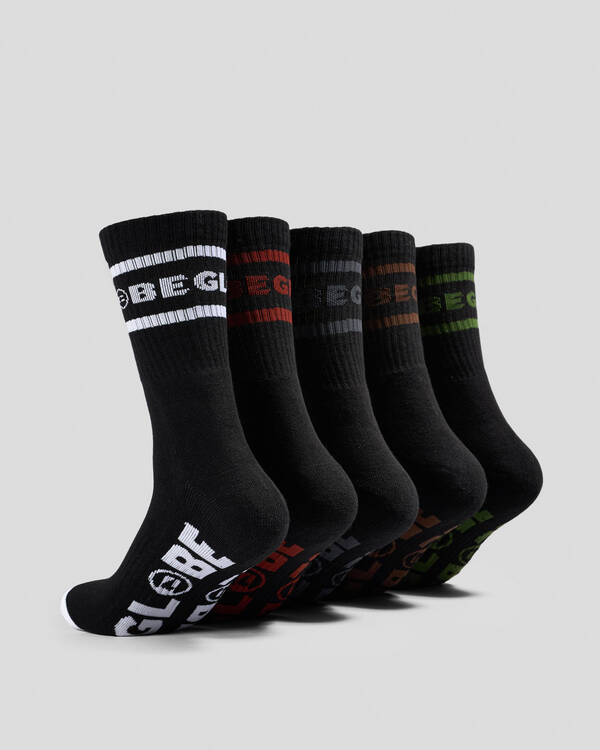 Globe Tilt Crew Socks 5 Pack for Mens