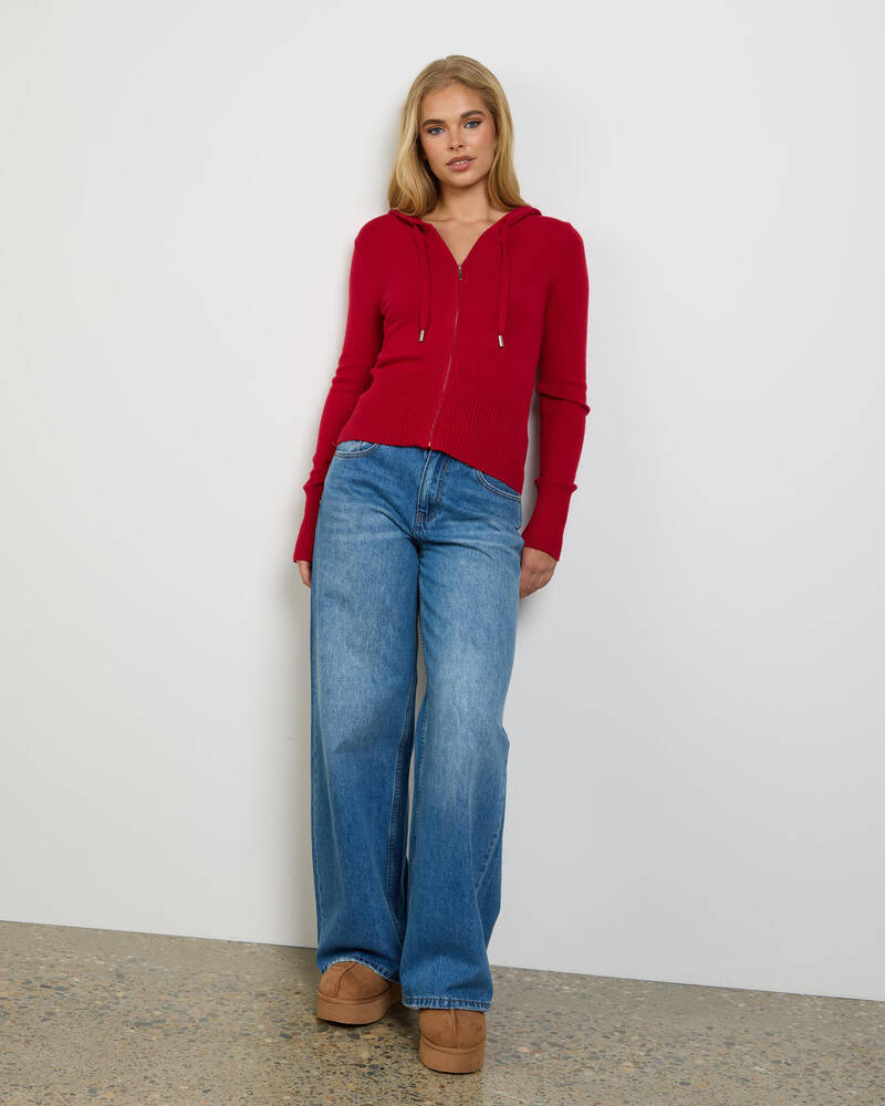 Ava And Ever Cora Hooded Zip Knit Jumper for Womens