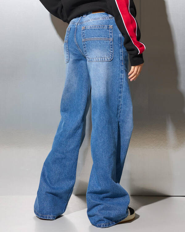 Rusty Wendy Wide Low Jeans for Womens