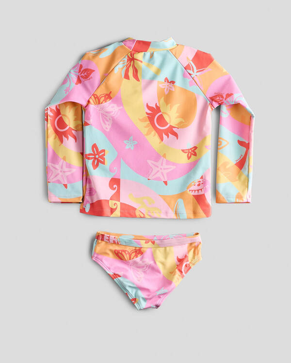 Rip Curl Toddlers' Island Days Long Sleeve Rash Vest Set for Womens