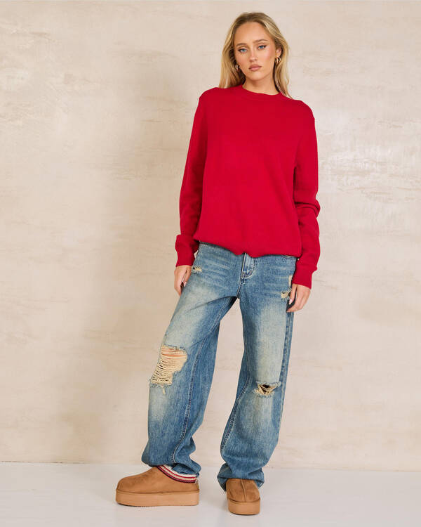 Mooloola Calypso Crew Neck Knit Jumper for Womens