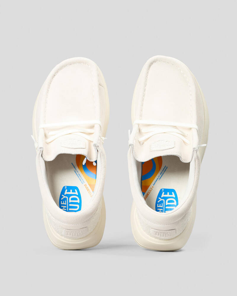 HEYDUDE Wendy COMF Suede Shoes for Womens