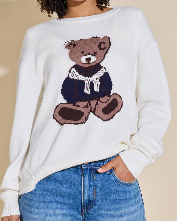 Mooloola Teddy Bear Knit Jumper for Womens