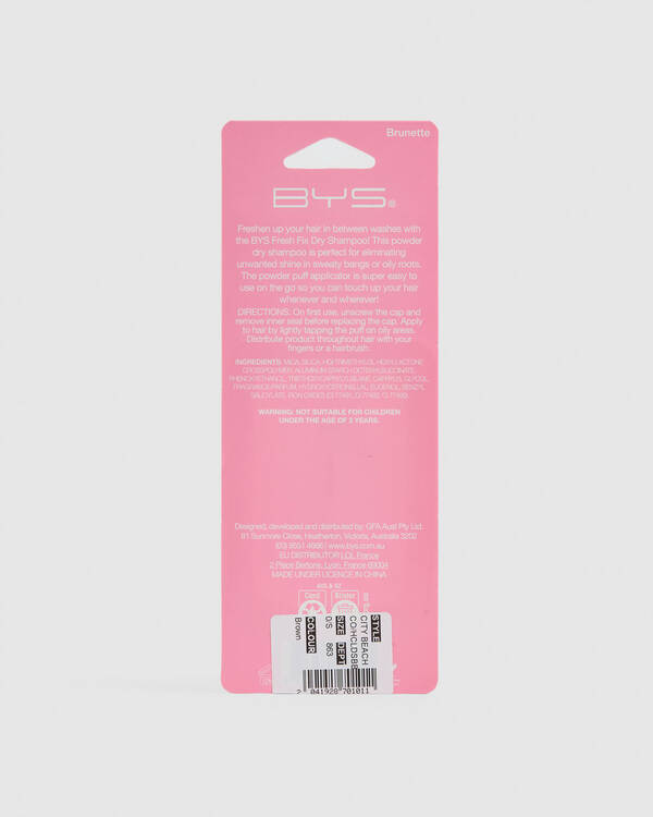BYS Fresh Fix Brunette Dry Shampoo Powder for Womens