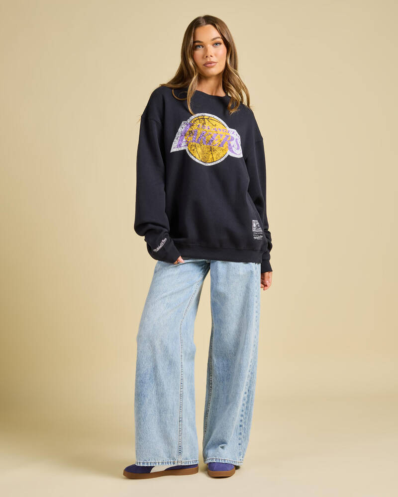Mitchell & Ness Los Angeles Lakers Vintage HWC Big Logo Sweatshirt for Womens