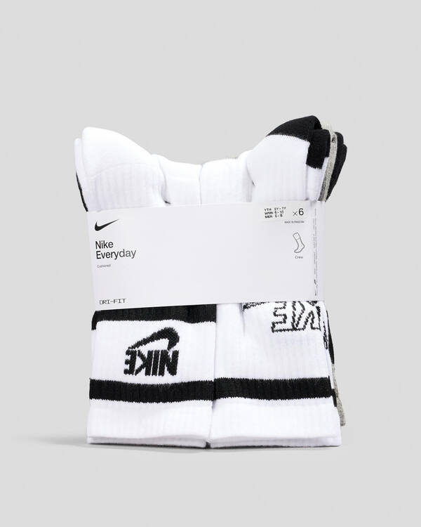 Nike Boys' Everyday Crew Socks 6 Pack for Mens