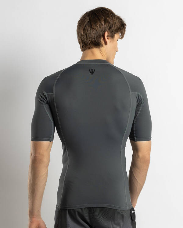 Far King Fitted Short Sleeve Rash Vest for Mens