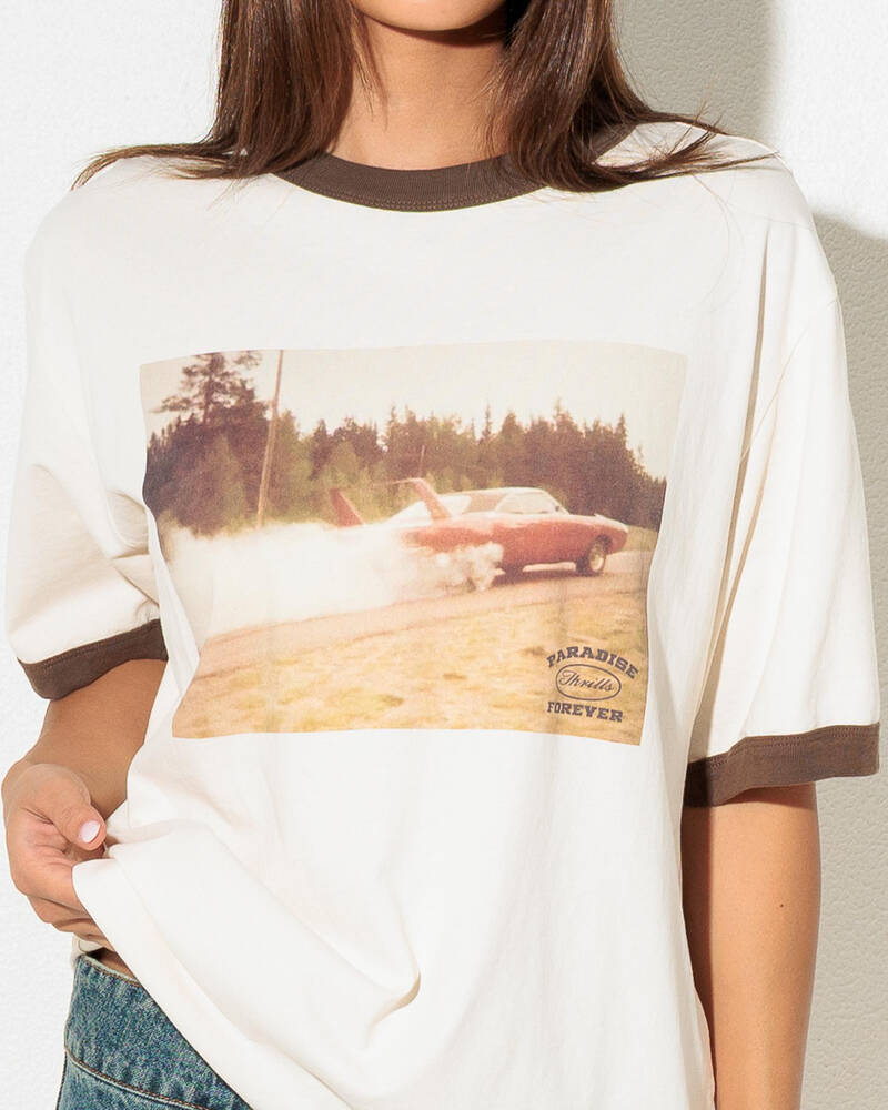 Thrills Last Stop Box Fit T-Shirt for Womens