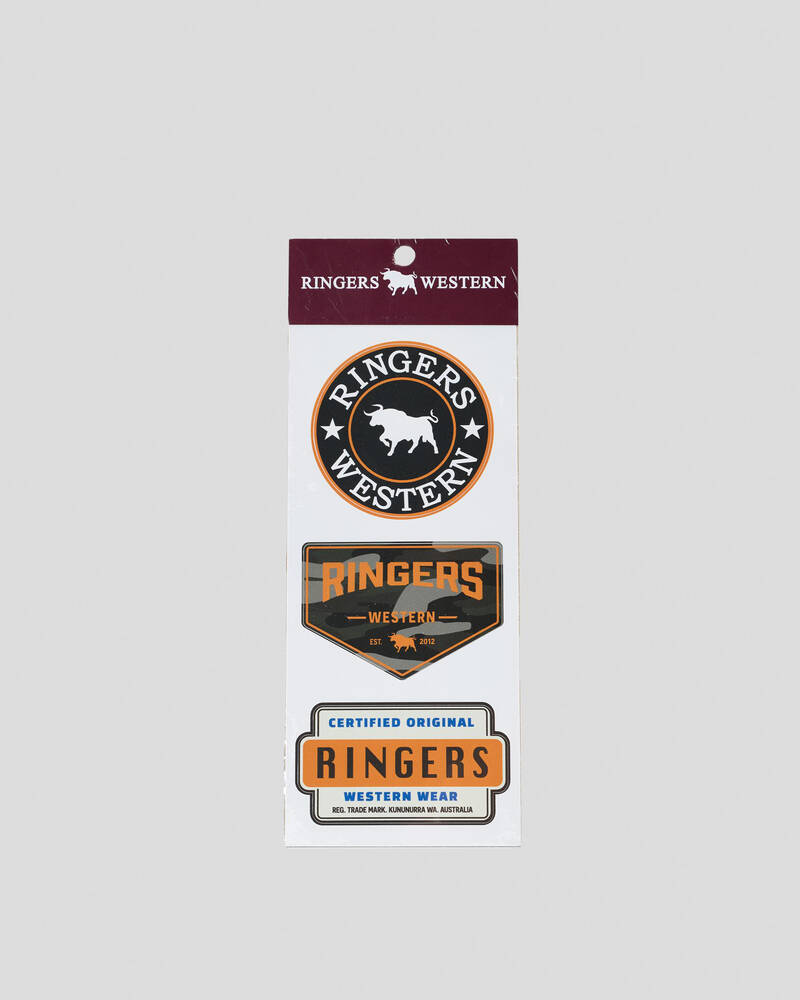 Ringers Western RW Logo Stickers 3 Pack for Unisex