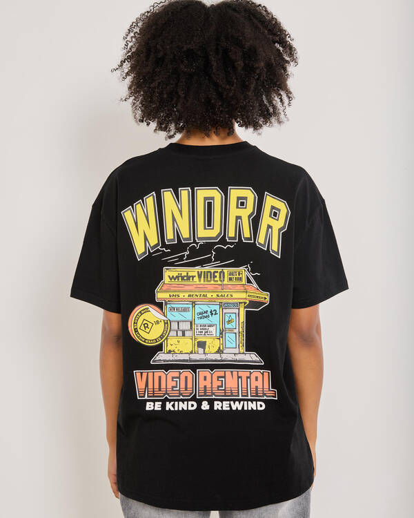 Wndrr VIDEO RENTAL BOX FIT T-SHIRT for Womens