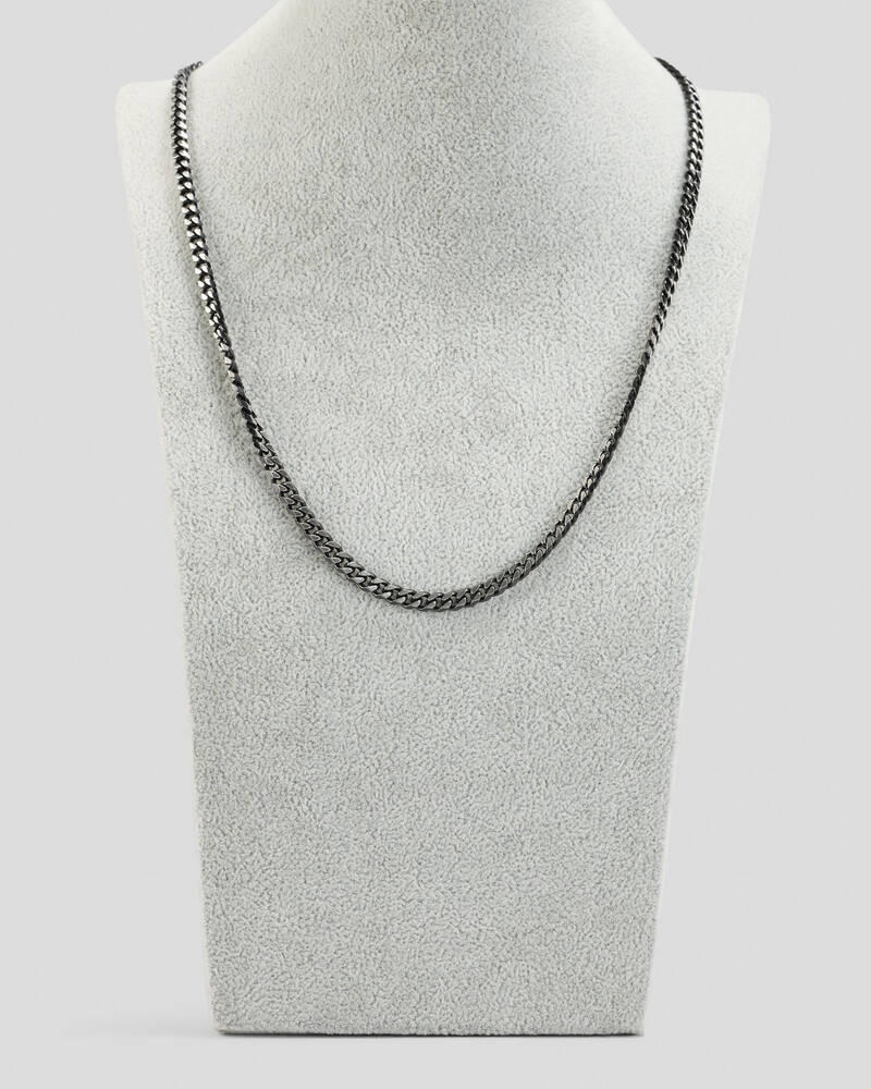 REPUBLIK Small Gun Metal Chain Necklace for Mens