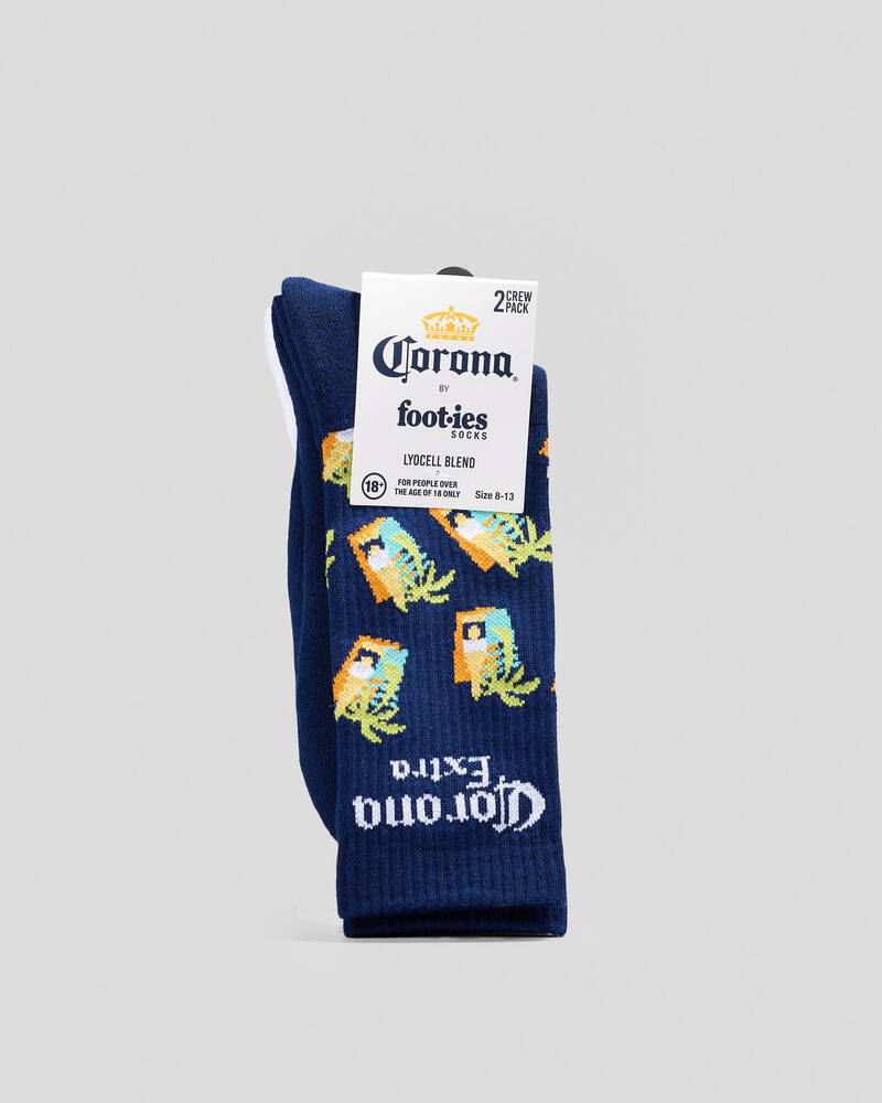 FOOT-IES Corona Beach Life Sneaker Socks 2 Pack for Mens