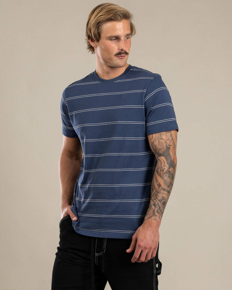 Rip Curl Plain Stripe T-Shirt for Mens