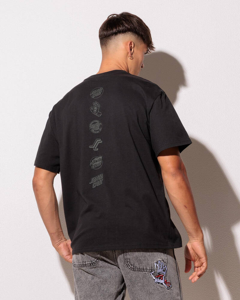 Santa Cruz Multi Logo Descent T-Shirt for Mens