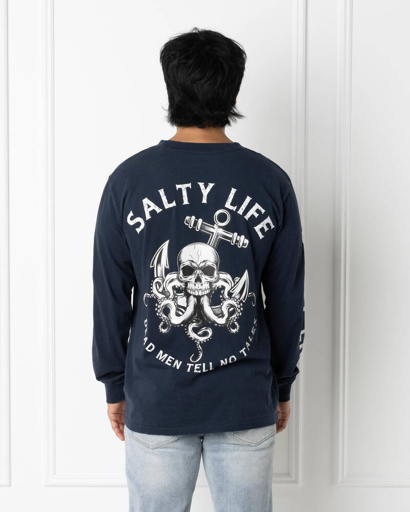 Salty Life Grim Long Sleeve T-Shirt for Mens
