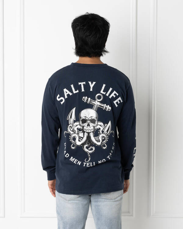 Salty Life Grim Long Sleeve T-Shirt for Mens