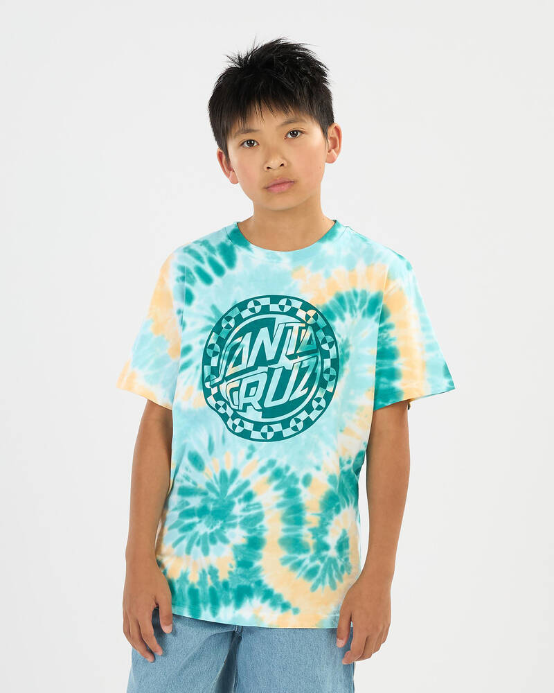 Santa Cruz Boys' Malba Crash Dot Mono Front T-Shirt for Mens
