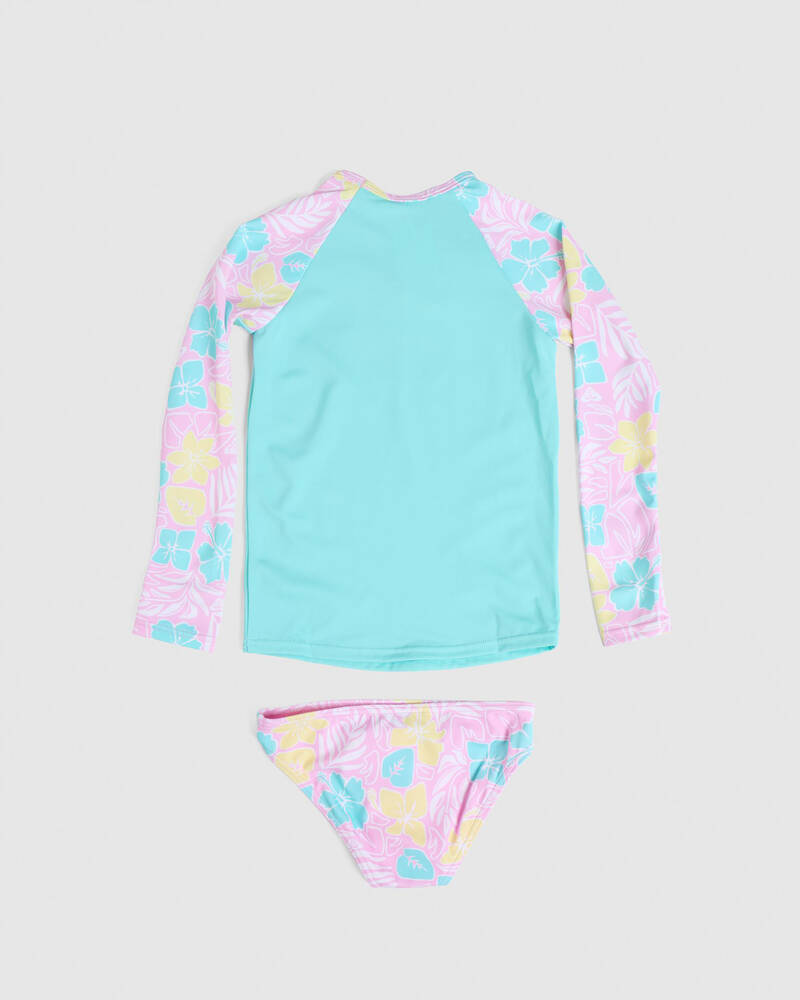 Roxy Toddlers' Tropical Square Long Sleeve Rash Vest Set for Womens