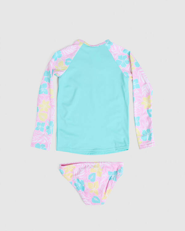 Roxy Toddlers' Tropical Square Long Sleeve Rash Vest Set for Womens