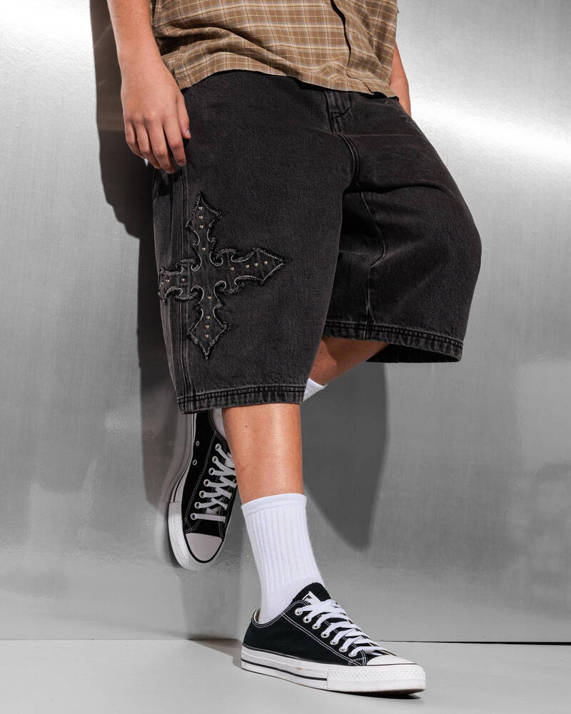 Worship Supplies Manic Dozer Jean Shorts for Mens