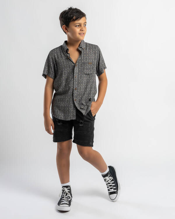 Skylark Boys' Manuscript Short Sleeve Shirt for Mens