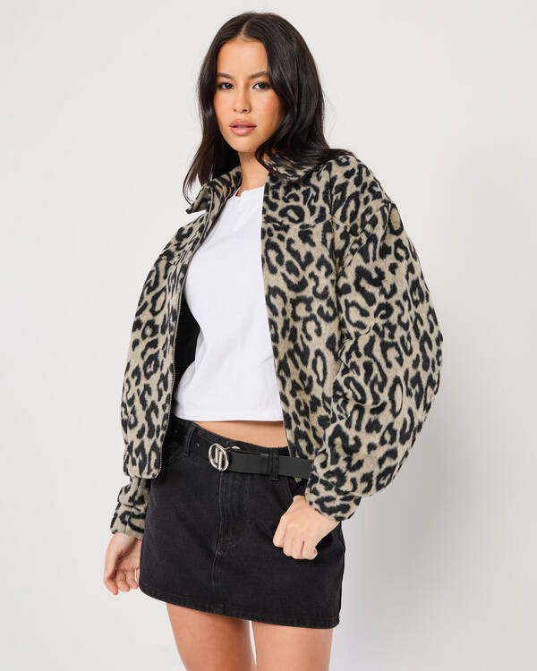 Ava And Ever Costa Leopard Jacket for Womens