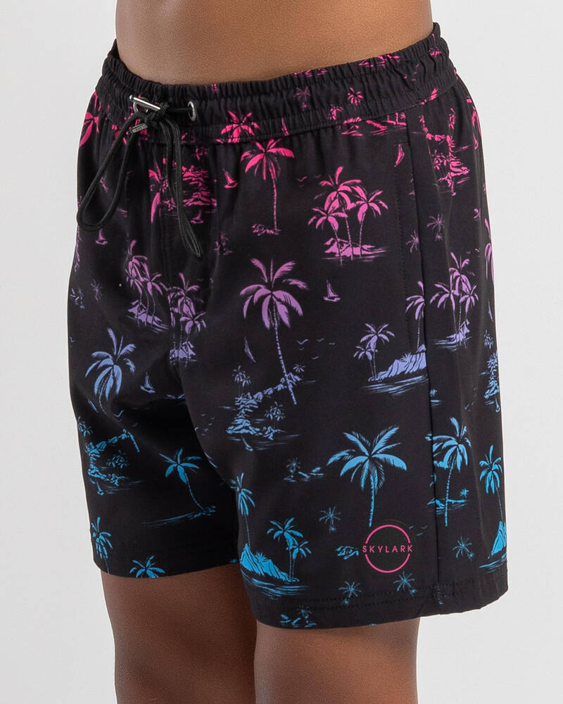 Skylark Boys' Caribbean Elastic Waist Shorts for Mens