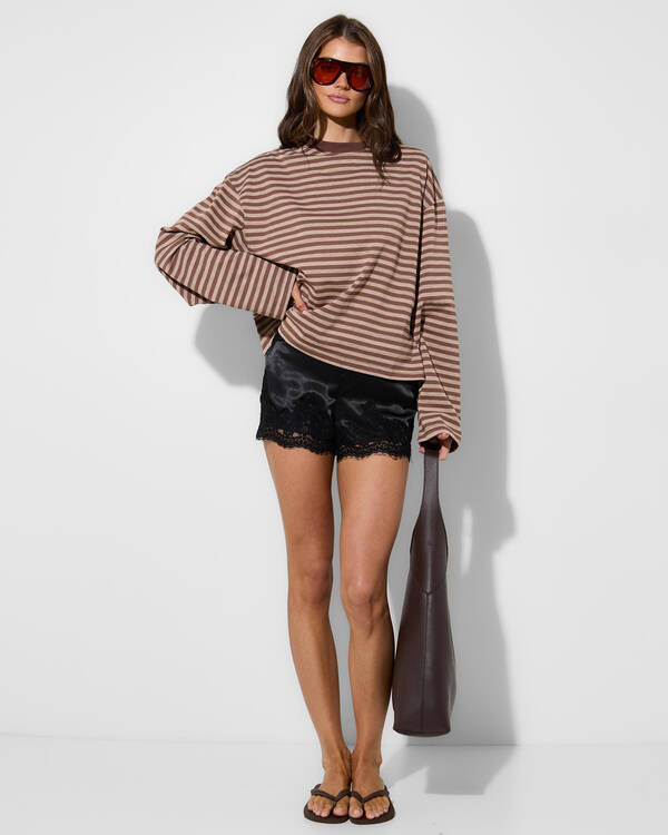 Mooloola Janet Striped Long Sleeve Top for Womens