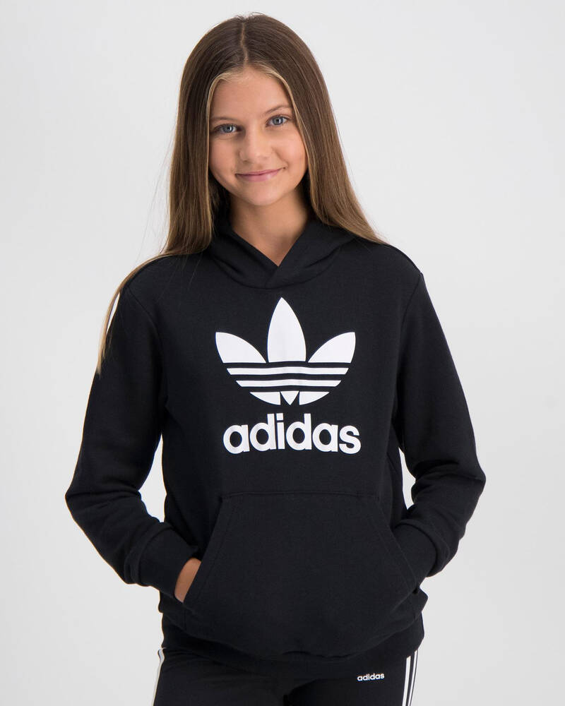 adidas Girls' Trefoil Hoodie for Womens