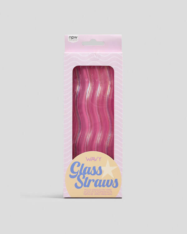 Get It Now Wavy Glass Straw Pack for Unisex