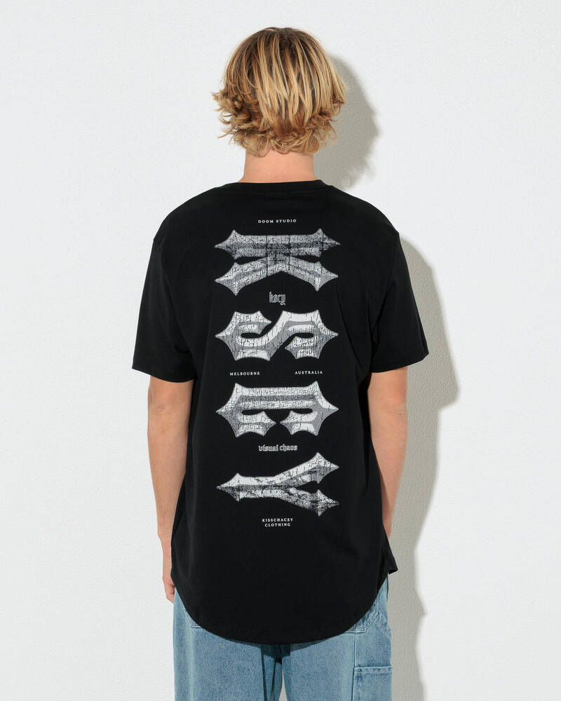 Kiss Chacey Encryption Dual Curved T-Shirt for Mens
