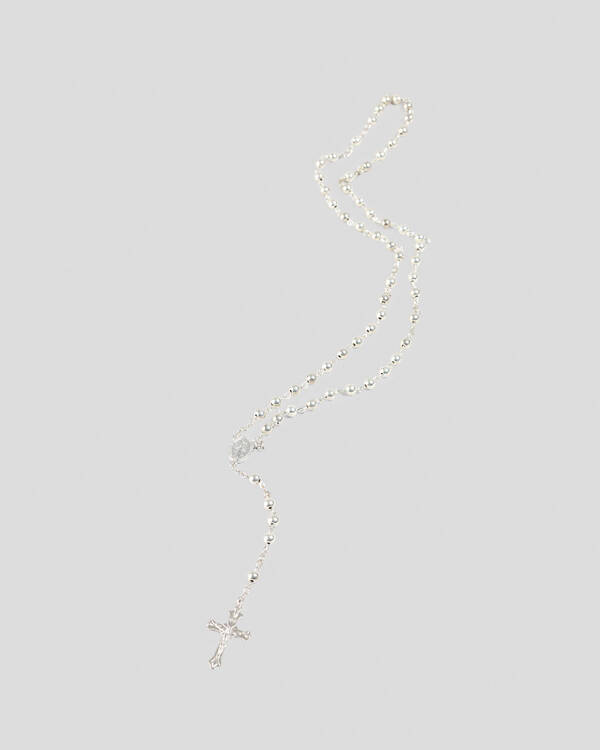 REPUBLIK Rosary Bead Necklace for Mens
