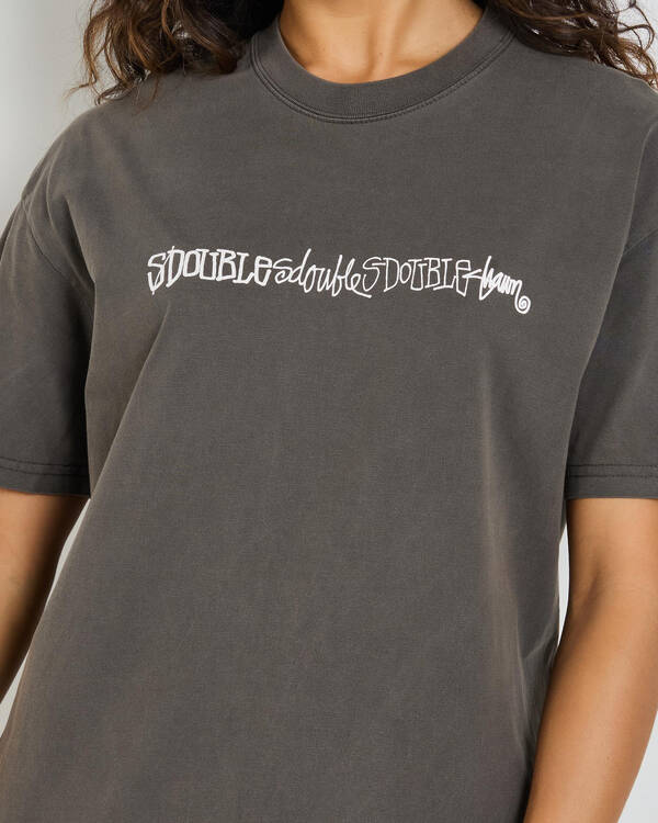 S-Double Script Stack T-Shirt for Womens