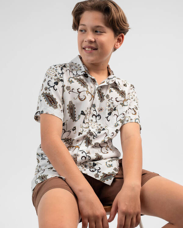 Lucid Boys' Calmer Short Sleeve Shirt for Mens