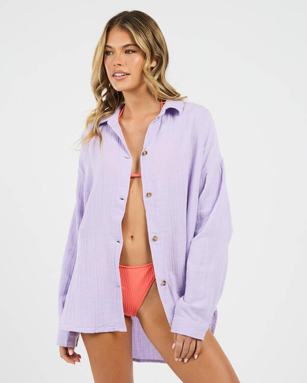 Roxy Morning Time Long Sleeve Shirt for Womens