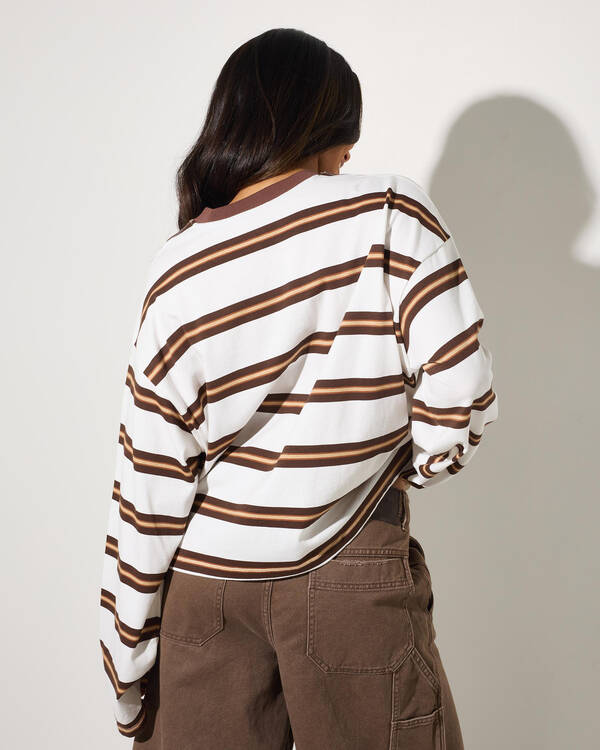 RVCA Berkley Stripe Long Sleeve T-Shirt for Womens