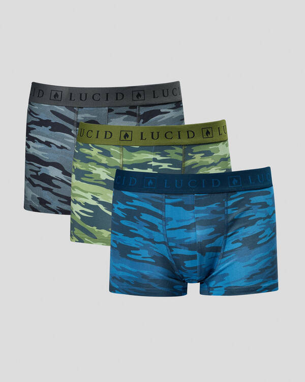 Lucid Camo Fitted Boxer Shorts 3 Pack for Mens
