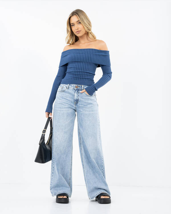 Ava And Ever Ari Off Shoulder Knit Top for Womens