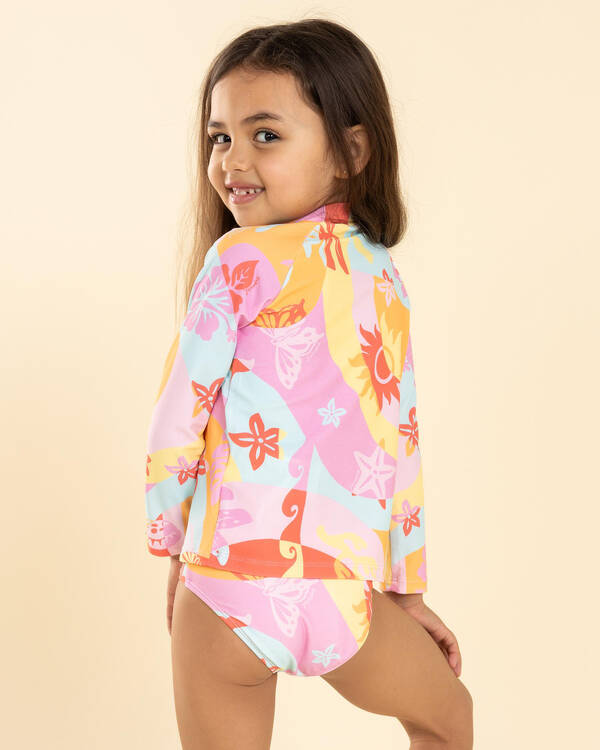 Rip Curl Toddlers' Island Days Long Sleeve Rash Vest Set for Womens