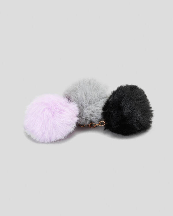 Karyn In LA Triple Pom Keyring for Womens